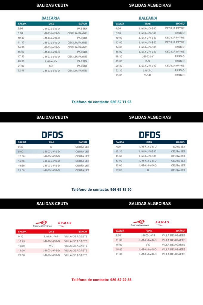 Horario de barcos